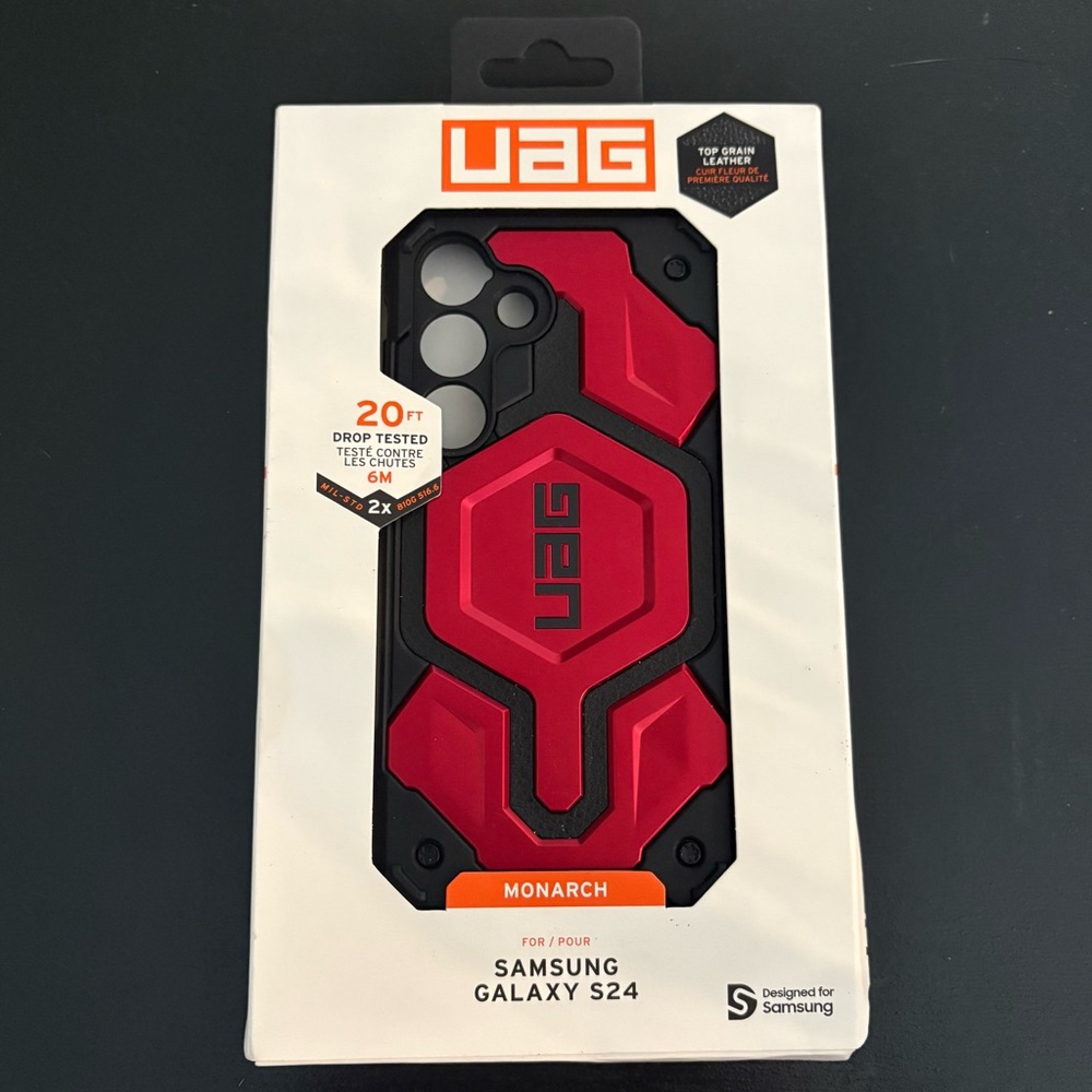 UAG Samsung Galaxy S24 Case, Monarch Crimson, Protective Cover